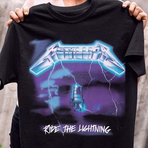 Metallica Riding The Lightning Vintage Shirt, Metallica T Shirt